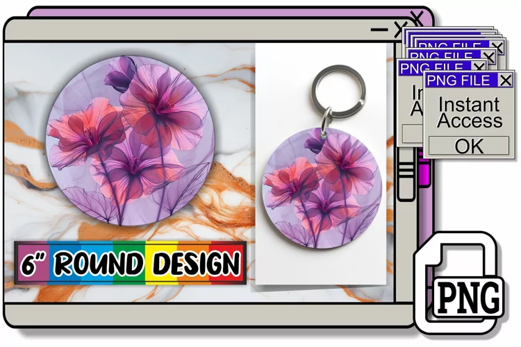 Blossom Bonanza Sublimation - Keychain & Car Coaster
