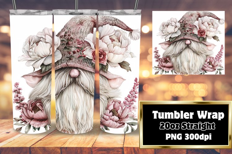 Tranquil Watercolor Gnome 20oz Tumbler Art