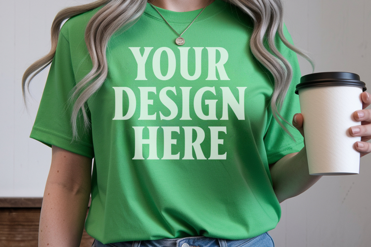 Grass Comfort Colors 1717 Christmas Shirt Mockup, Cozy
