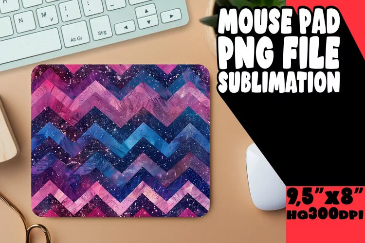 Sparkly Colorful Stripe Mouse Pad