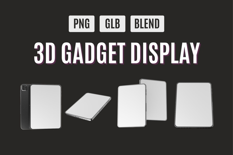 Futuristic 3D Gadget Display Kit Set 05