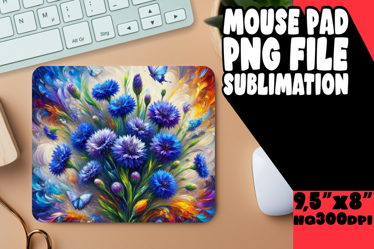 Playful Desk Pad Design Sublimation, Flowers
