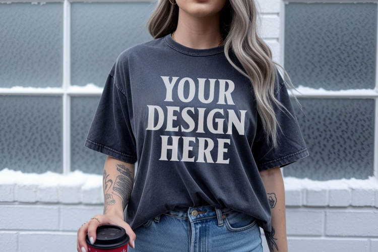 Pepper Christmas Comfort Colors 1717 TShirt Mockup, CC 1717