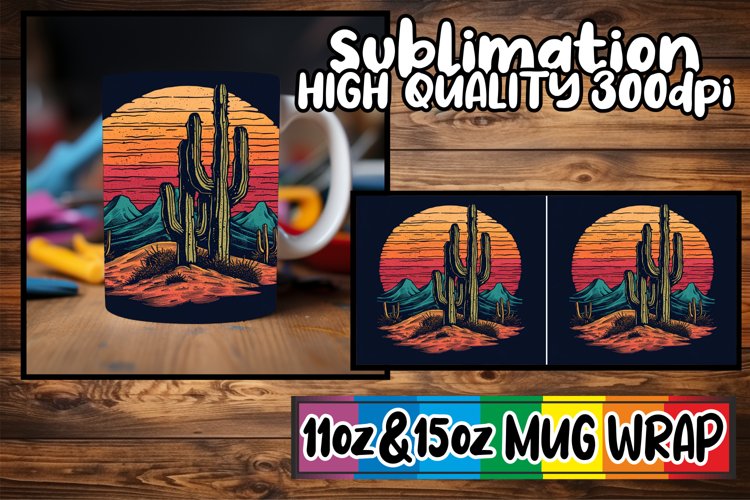 Retro Garden Bloom Bonanza: Mug Wrap Sublimation