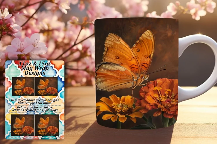 Spring Serenity: Butterfly Mug Showcase - 11oz & 15oz