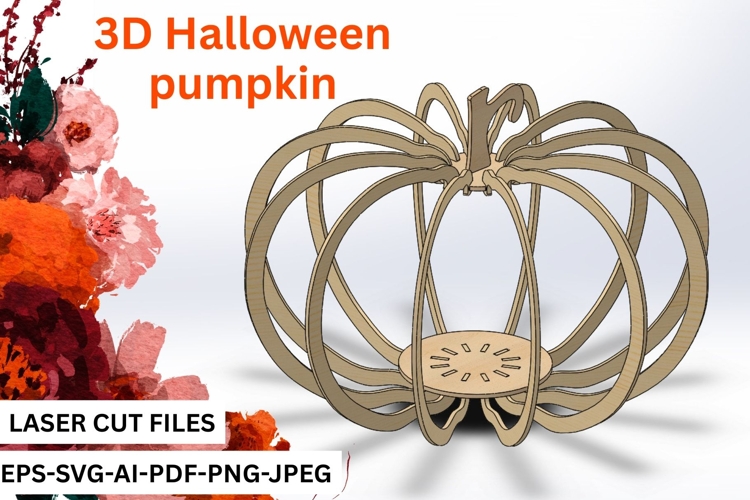 3D Halloween Pumpkin SVG decor Pumpkin Laser Cut File