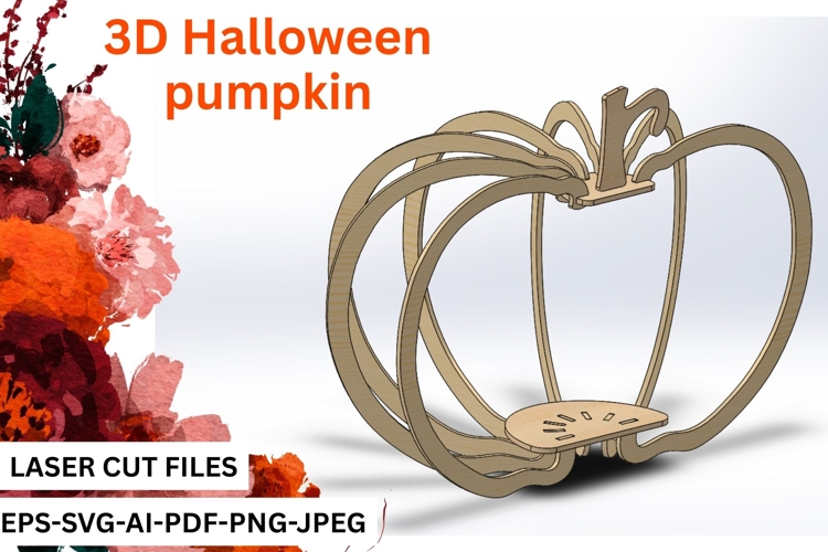 3D Halloween Pumpkin Laser Cut File