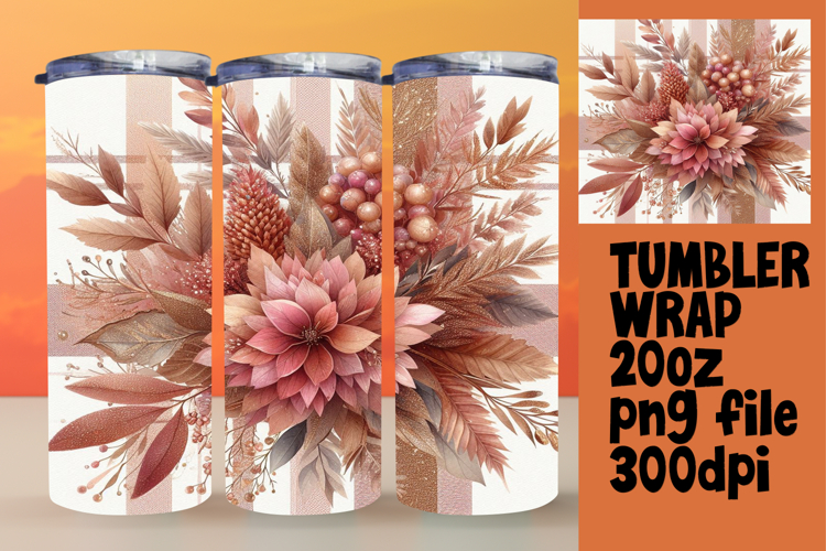 20oz Tumbler Design for Creative Gifts , Autumn Flower