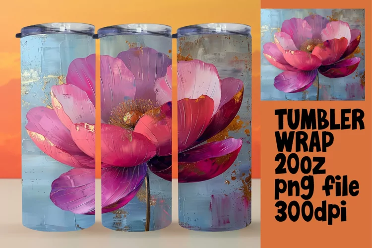 Springtime Bloom: Sublimated Tumbler Design