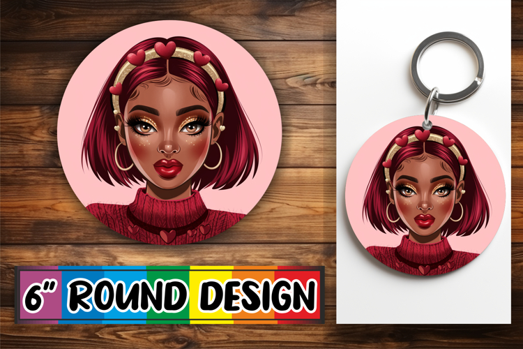 Unique Circle Designs for Gifts, Afro Girl