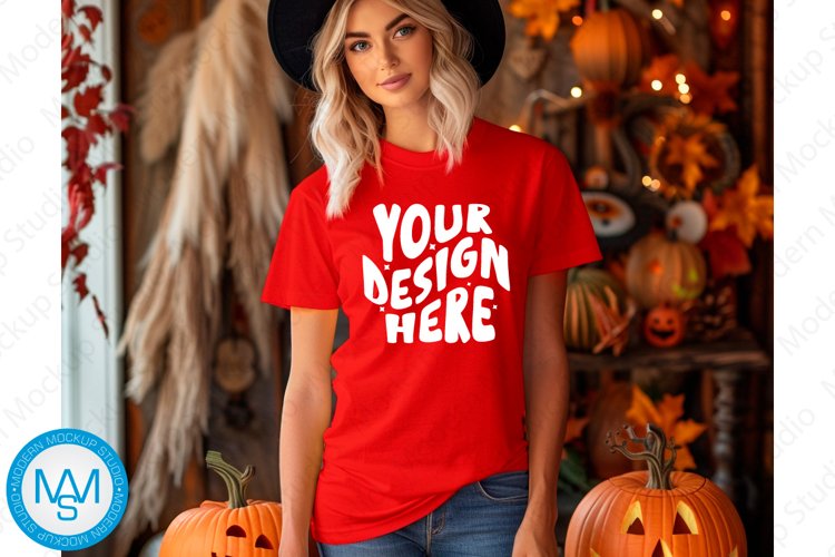 White Tshirt Mockup Image 14
