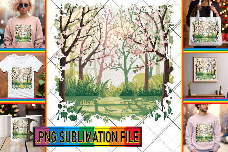 Charming TOTE BAG Designs PNG, Spring