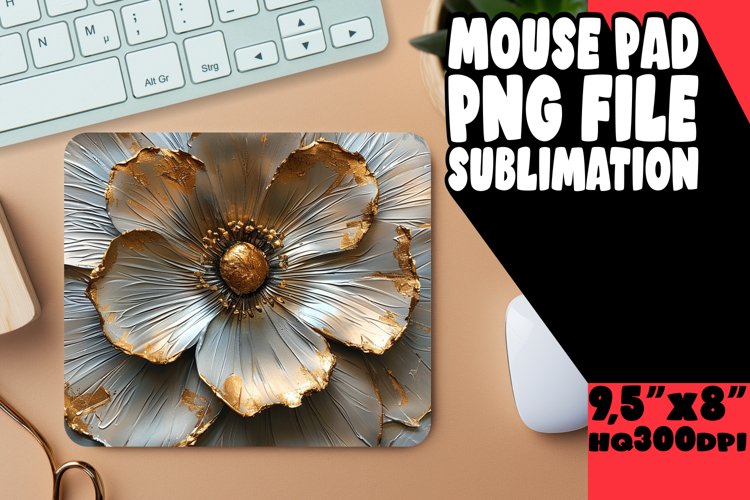 Whimsical Garden: Sublimated Mouse Pad Designs PNG