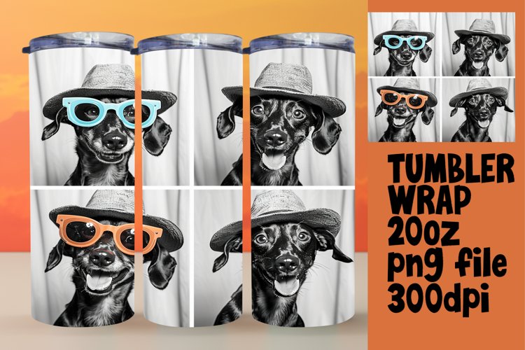 Fun Dog Portraits Wrap for 20oz