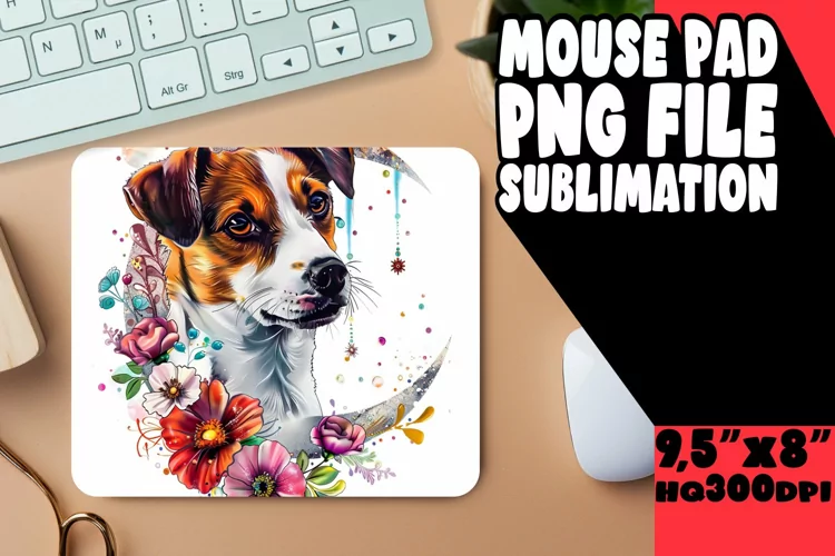Whimsical Woofs Wonderland: Watercolor Mouse Pads
