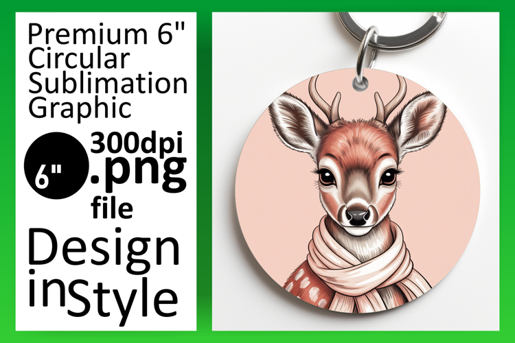 Artful Circle Design Sublimation PNG , Valenines Animals