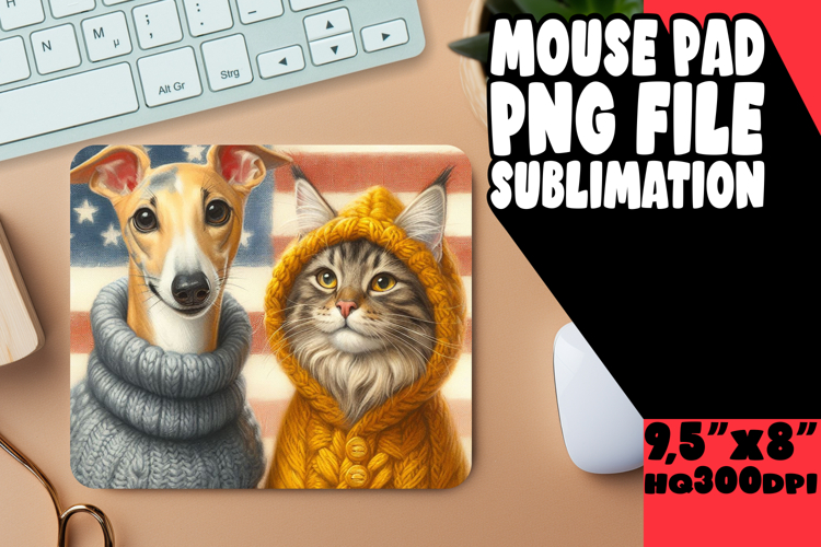 ENCHANTED mouse pad PNG Magic, Dog and cat
