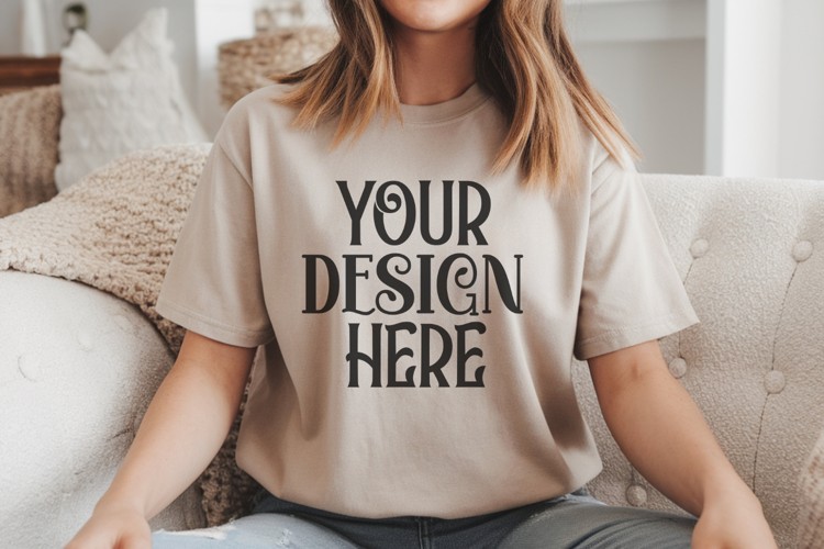 Sage Comfort Colors 1717 T-shirt Mockups,1717 Mockups