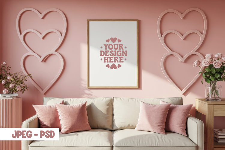 Valentine Minimal Mug PSD JPEG Mockup