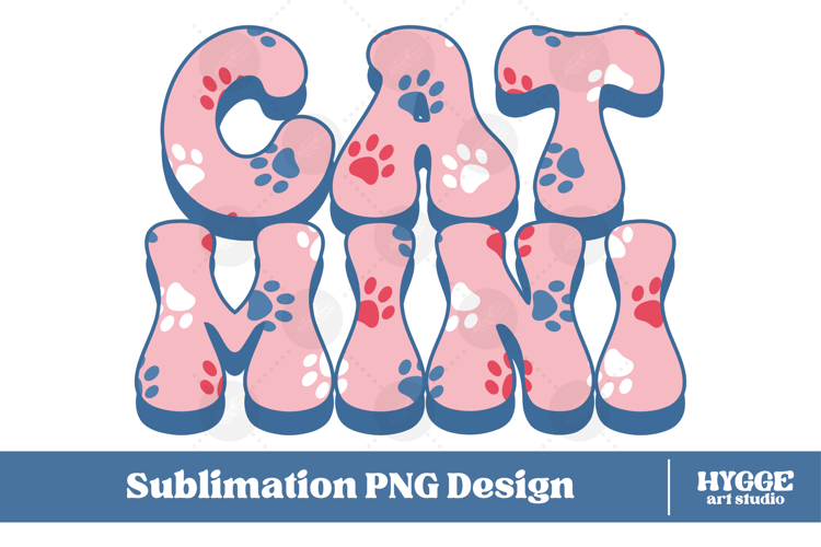 American Cat Mini 4th of July USA Paw DTF PNG Sublimation