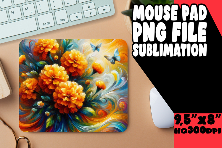 Blissful Mouse Pad Sublimation Ideas, Flowers
