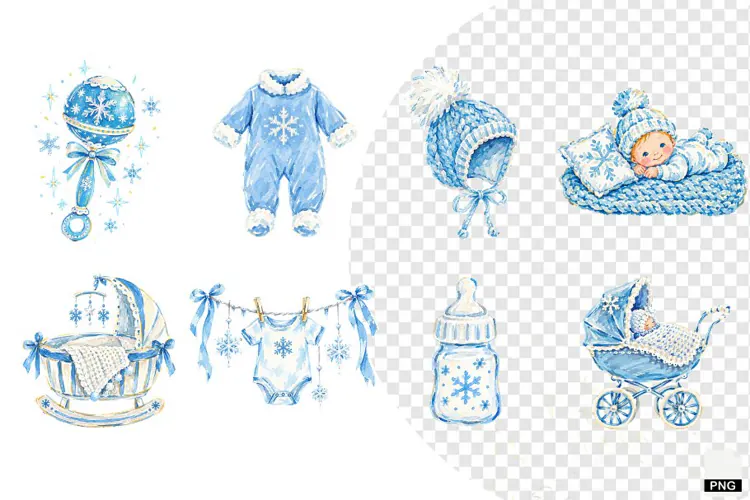 Winter Baby Shower Clipart
