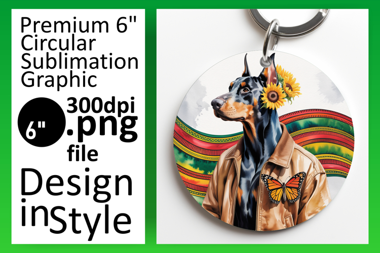 Whimsical Round Design for Car Coasters , Cute Dog