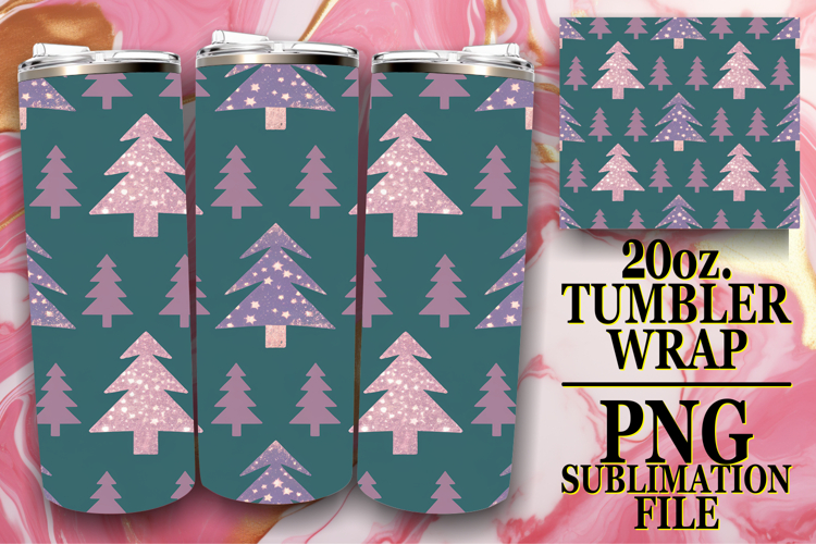 Vibrant Mornings 20oz tumbler wrap, Christmas