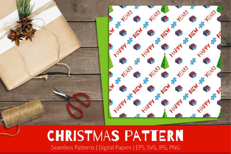 Christmas Gifts | Seamless Patterns | Digital Papers example image 1