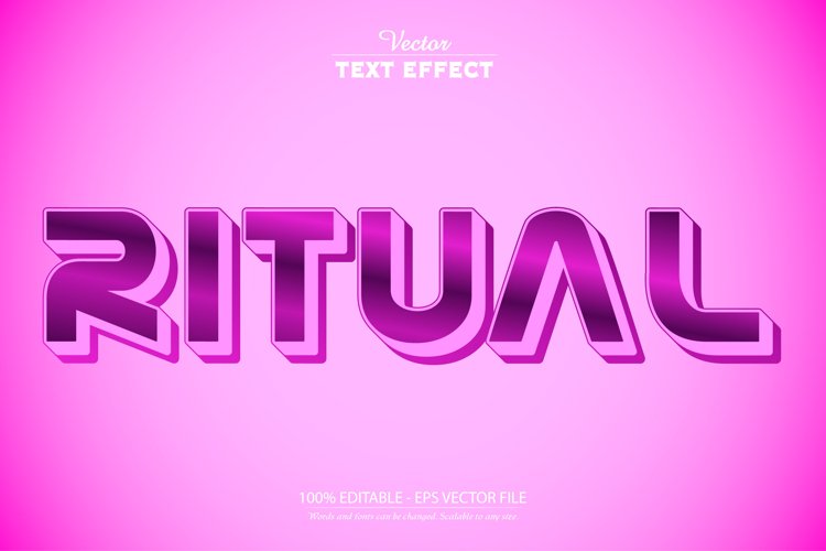 Cartoon text effect, editable cool pink color text style