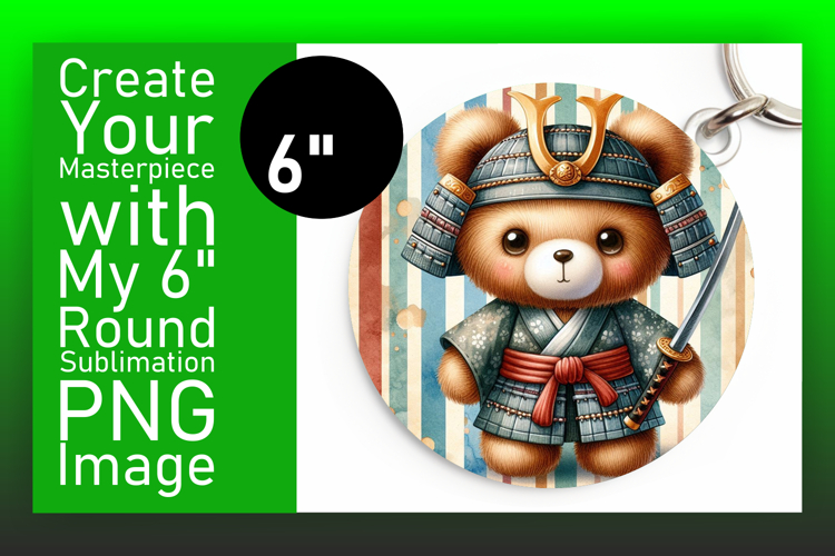 Charming Keychain Round Design PNG , Teddy Bear