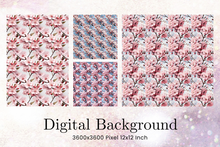 Flower Pattern Background Wallpaper Digital Paper_119 example image 1