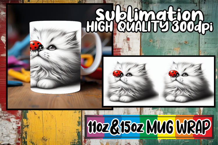 Serene sunsets 11oz 15oz sublimation wrap, Cute Animals