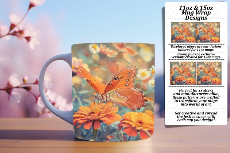 Radiant Butterfly: Spring Mug Assortment - 11oz & 15oz example image 1