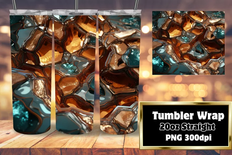 Sublime Agate 3D 20oz Tumbler with Glitter