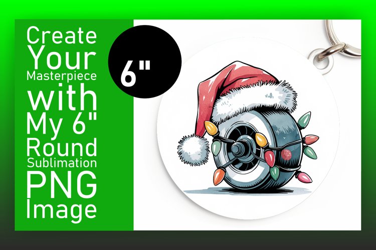 Sleek Keychain Circle Design Template , Holiday