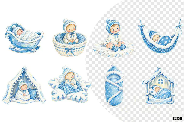 Winter Baby Shower Clipart
