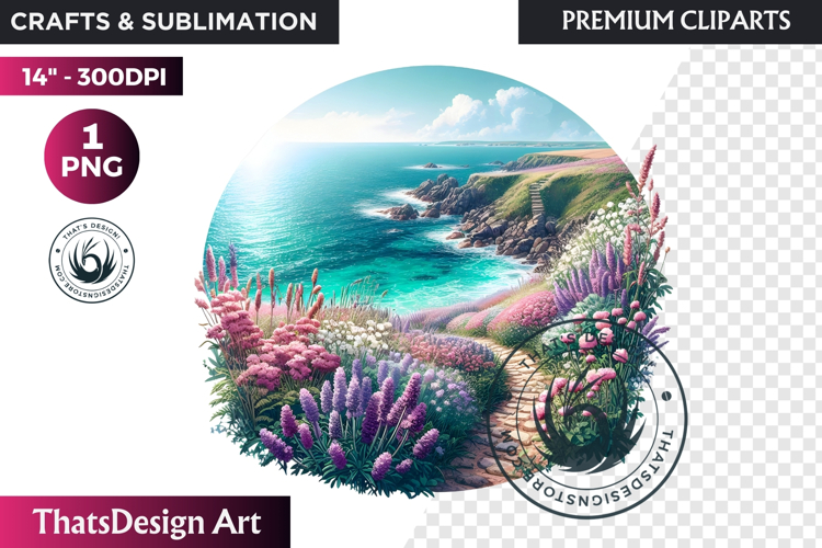 Purple Flower Clipart Image 6