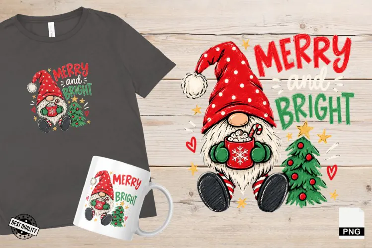 Cute Christmas Gnomes PNG