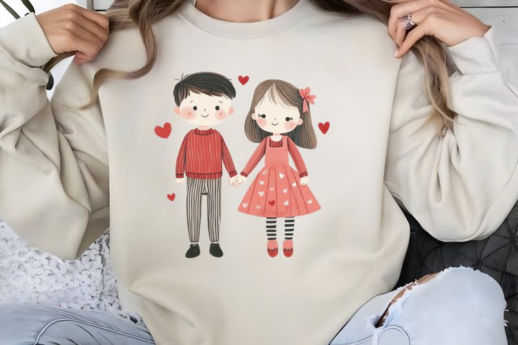 Cute Watercolor Valentines Day Clipart PNG