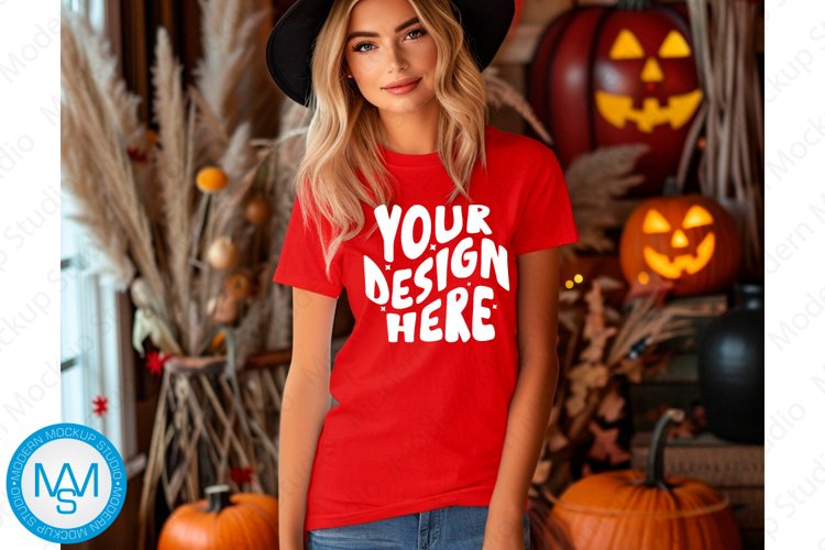 White Tshirt Mockup Image 13