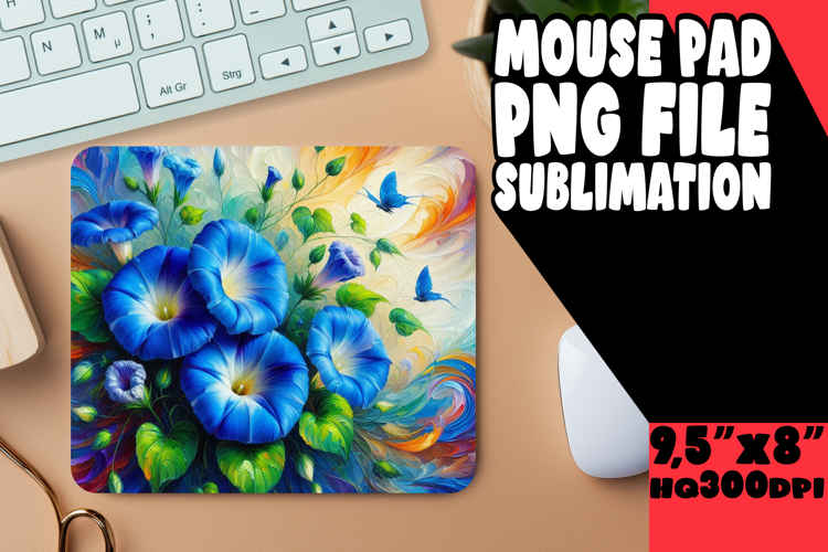 Luminous Desk Mat PNG Style, Flowers