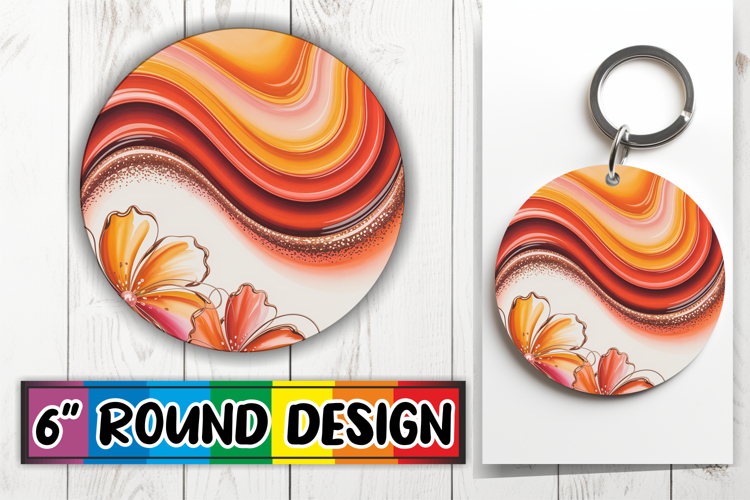 Radiant Keychain Circle Style, Pattern