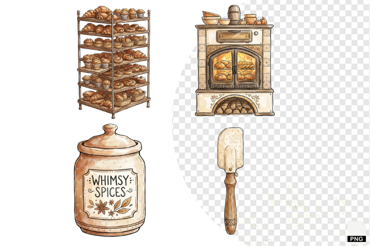 Autumn Bakery Store Clipart