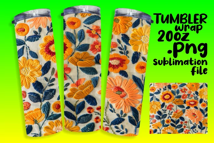 Abstract 3D Pattern Sublimation Tumbler