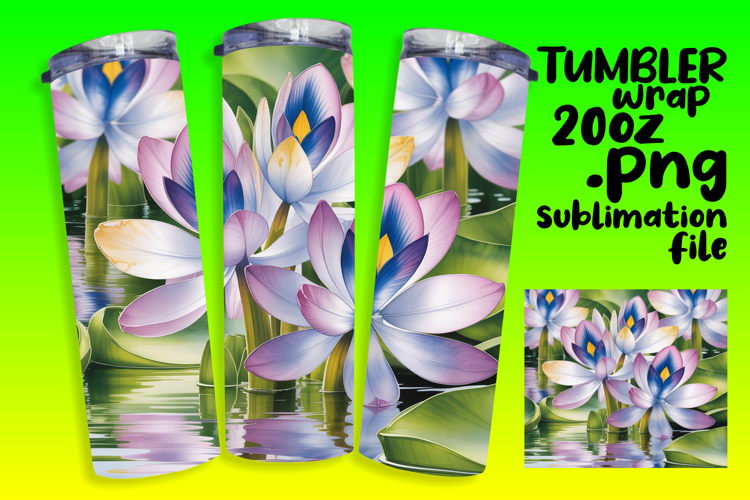 Custom Wraps for 20oz Tumbler , Flowers