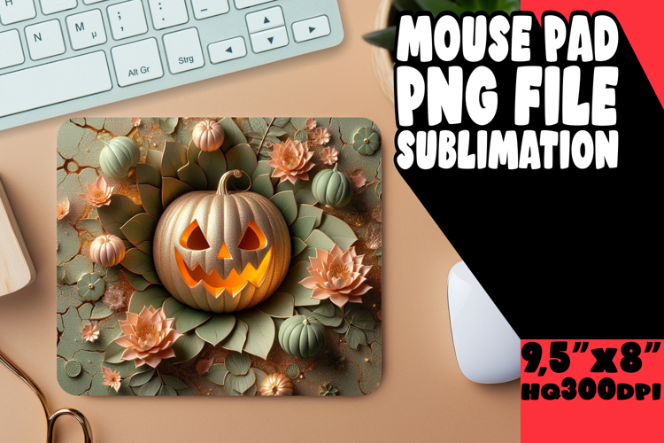 RADIANT DESK MAT PLAYFUL DESIGN, 3D Pumpkin