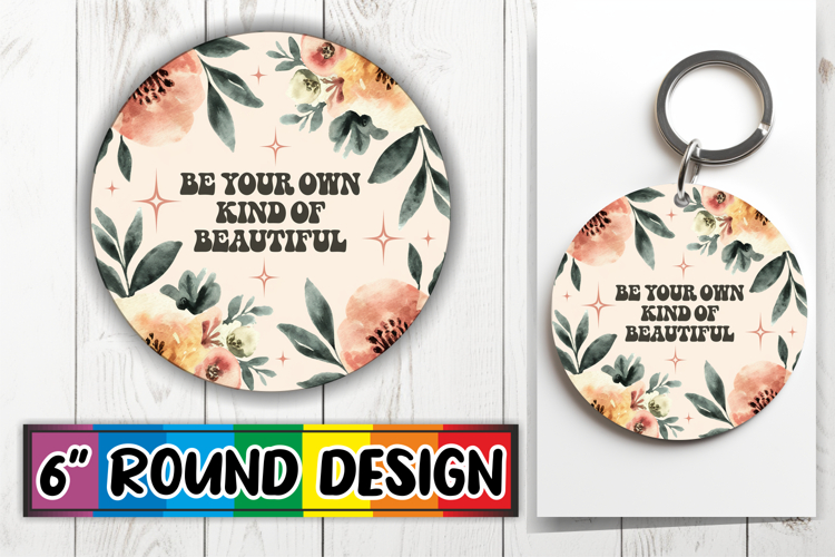 Unique Circle Designs for Gifts, Flower Quote