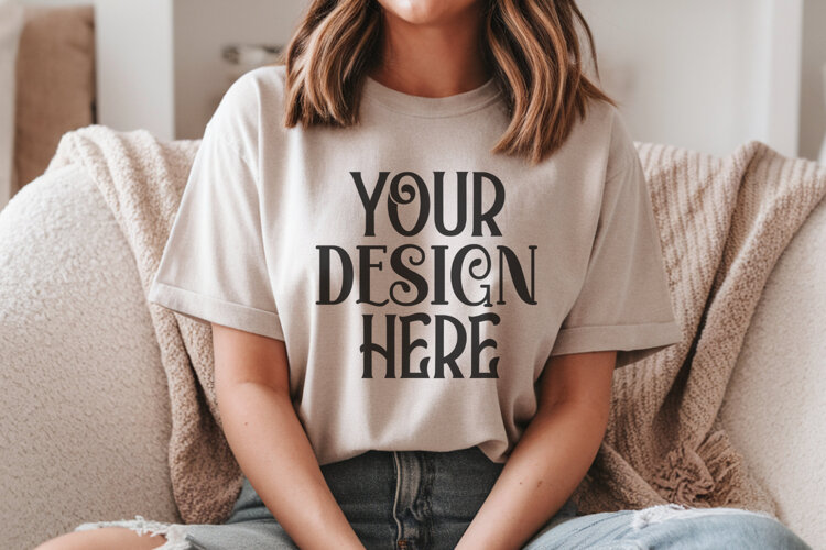 Sage Comfort Colors 1717 T-shirt Mockups,1717 Mockups example image 1