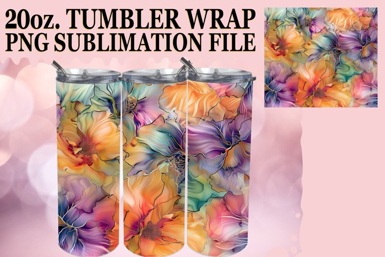 Vibrant Flower Fantasy Tumbler, Spring Beauty